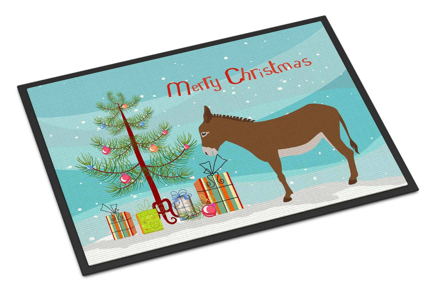 Cotentin Donkey Christmas Indoor or Outdoor Mat 24x36 BB9216JMAT by Caroline's Treasures