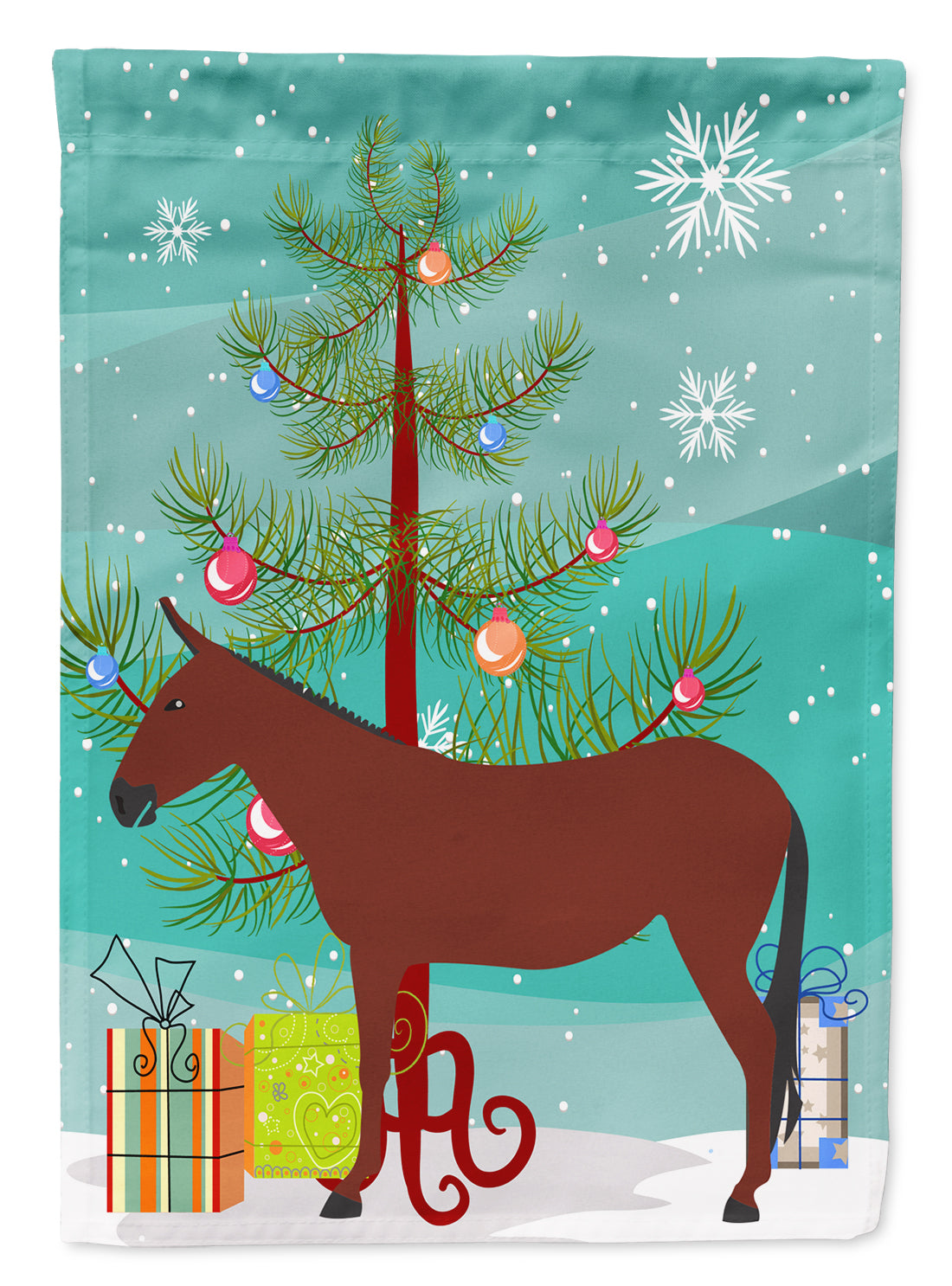 Hinny Horse Donkey Christmas Flag Garden Size BB9217GF  the-store.com.