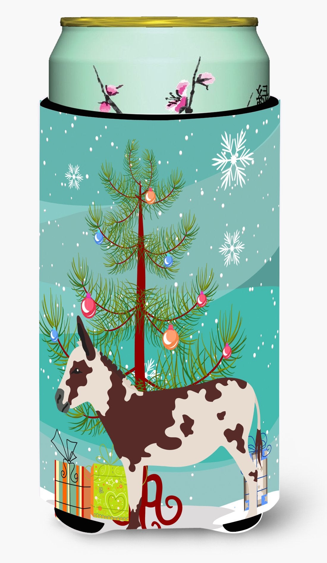 American Spotted Donkey Christmas Tall Boy Beverage Insulator Hugger BB9218TBC by Caroline's Treasures