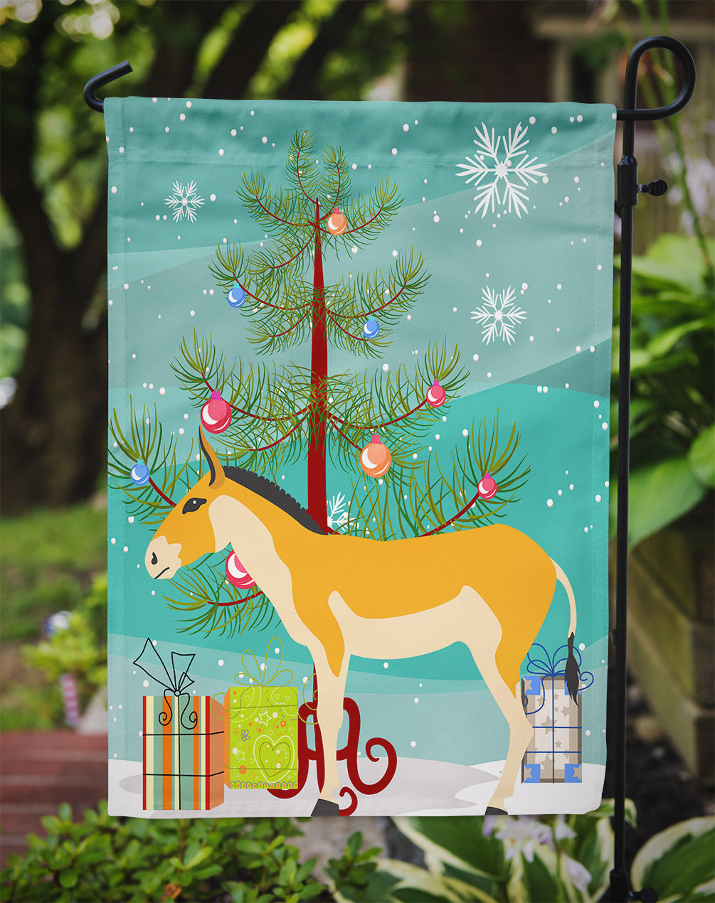 Turkmenian Kulan Donkey Christmas Flag Garden Size BB9221GF  the-store.com.