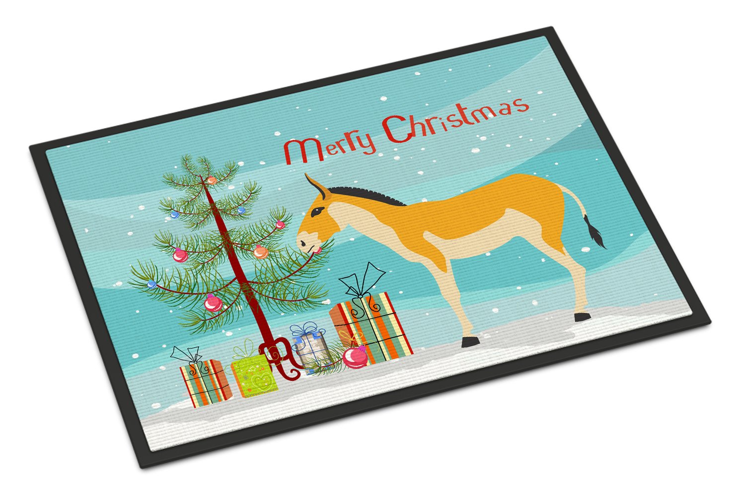 Turkmenian Kulan Donkey Christmas Indoor or Outdoor Mat 24x36 BB9221JMAT by Caroline's Treasures