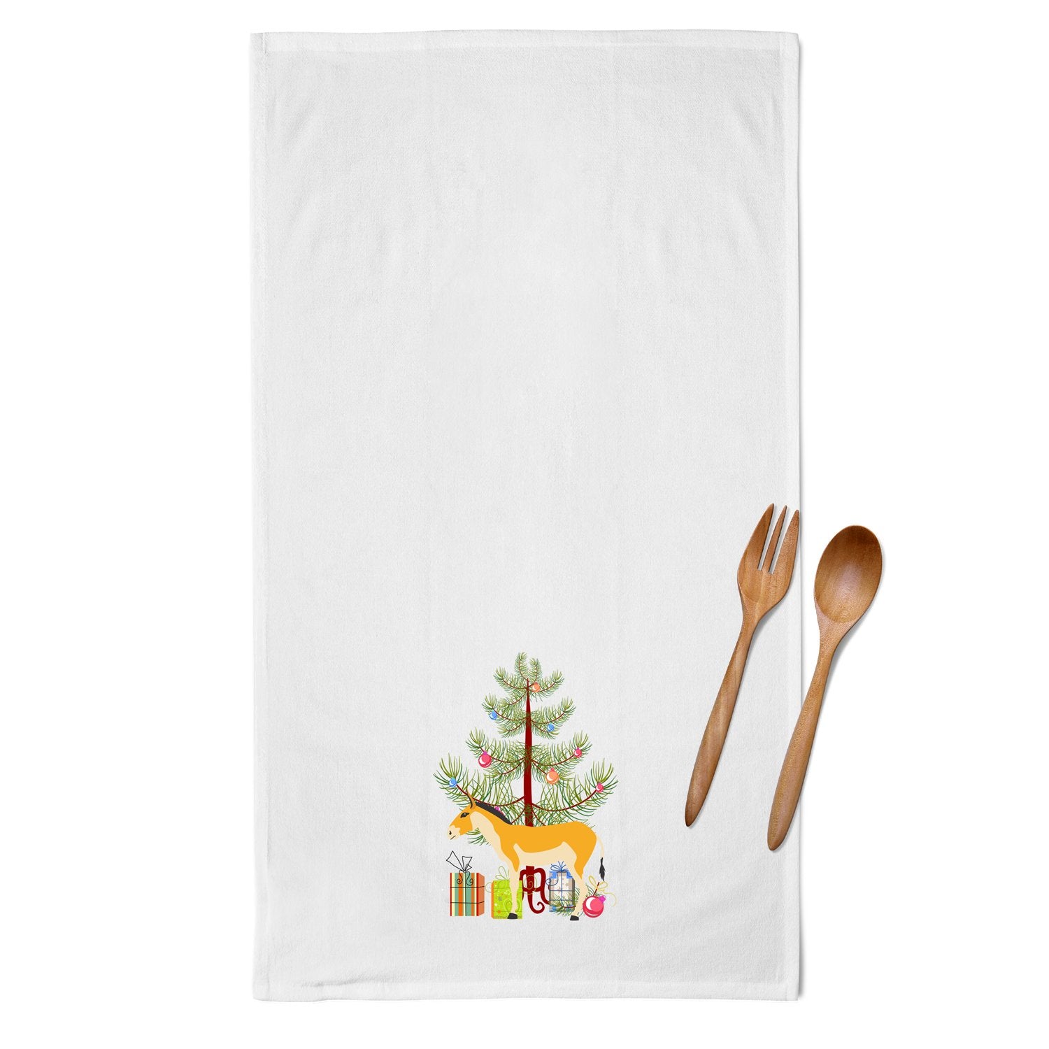 Turkmenian Kulan Donkey Christmas White Kitchen Towel Set of 2 BB9221WTKT by Caroline's Treasures