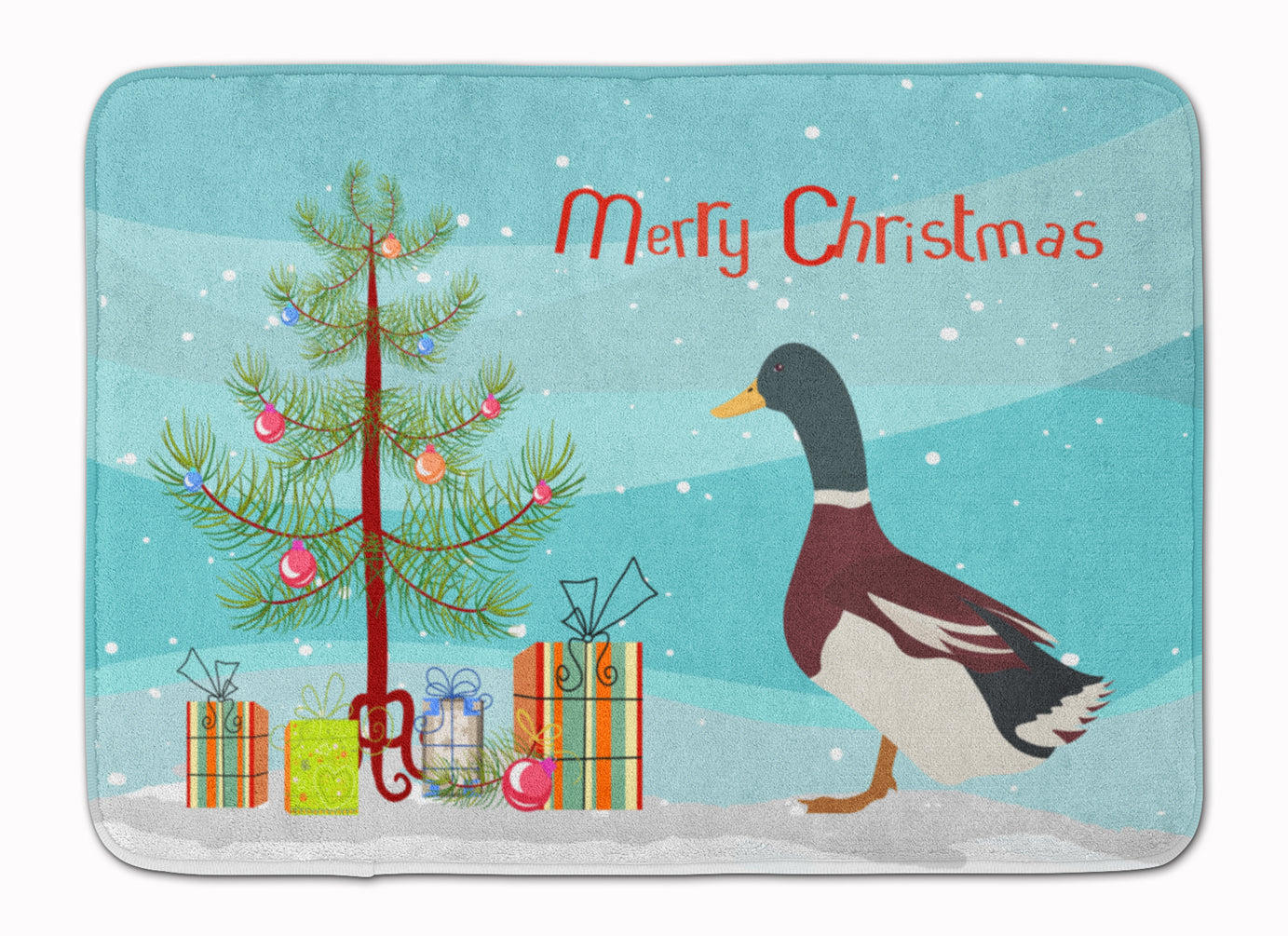 Rouen Duck Christmas Machine Washable Memory Foam Mat BB9223RUG - the-store.com