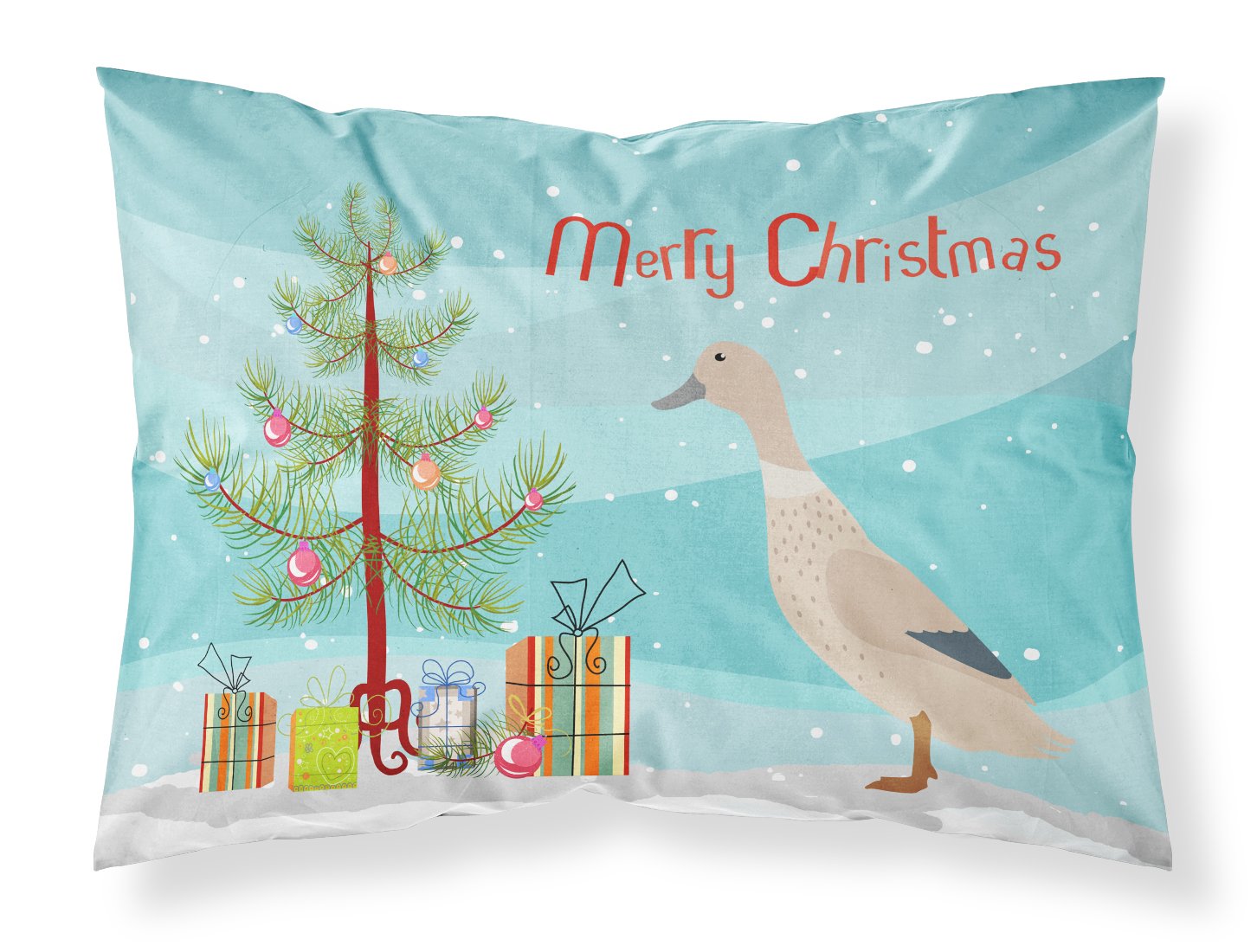 West Harlequin Duck Christmas Fabric Standard Pillowcase BB9225PILLOWCASE by Caroline's Treasures