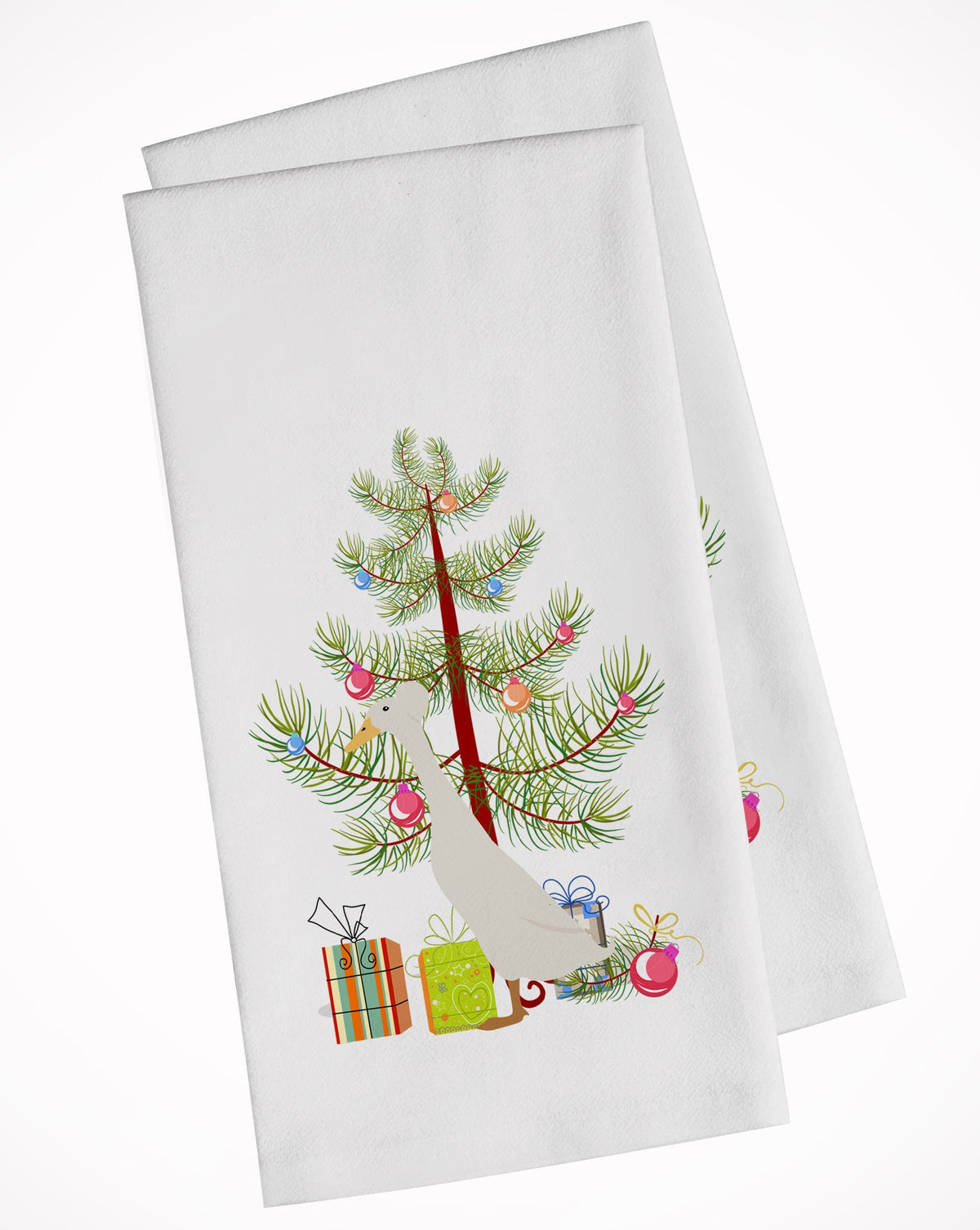 Bali Duck Christmas White Kitchen Towel Set of 2 BB9226WTKT by Caroline&#39;s Treasures