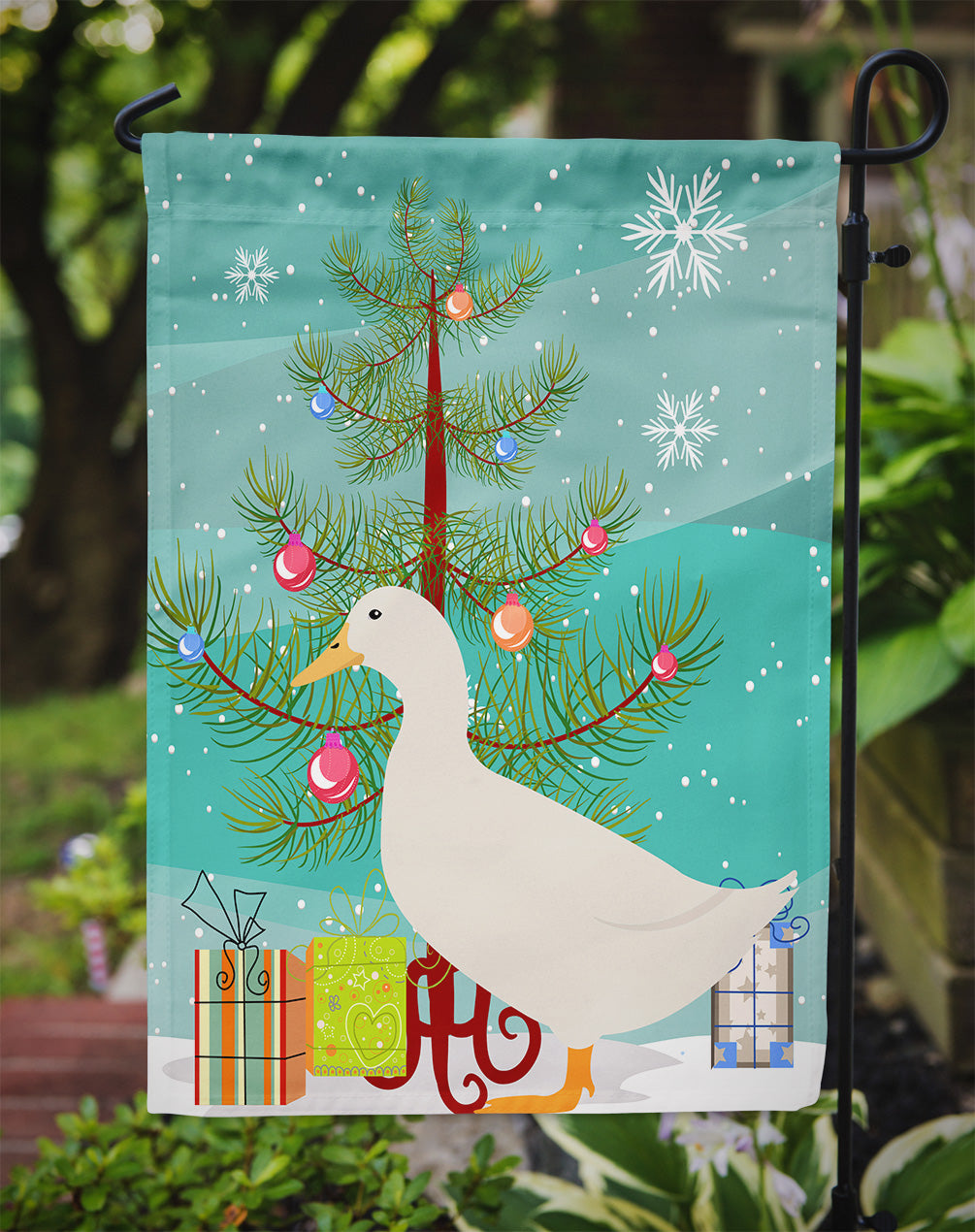 American Pekin Duck Christmas Flag Garden Size BB9227GF  the-store.com.