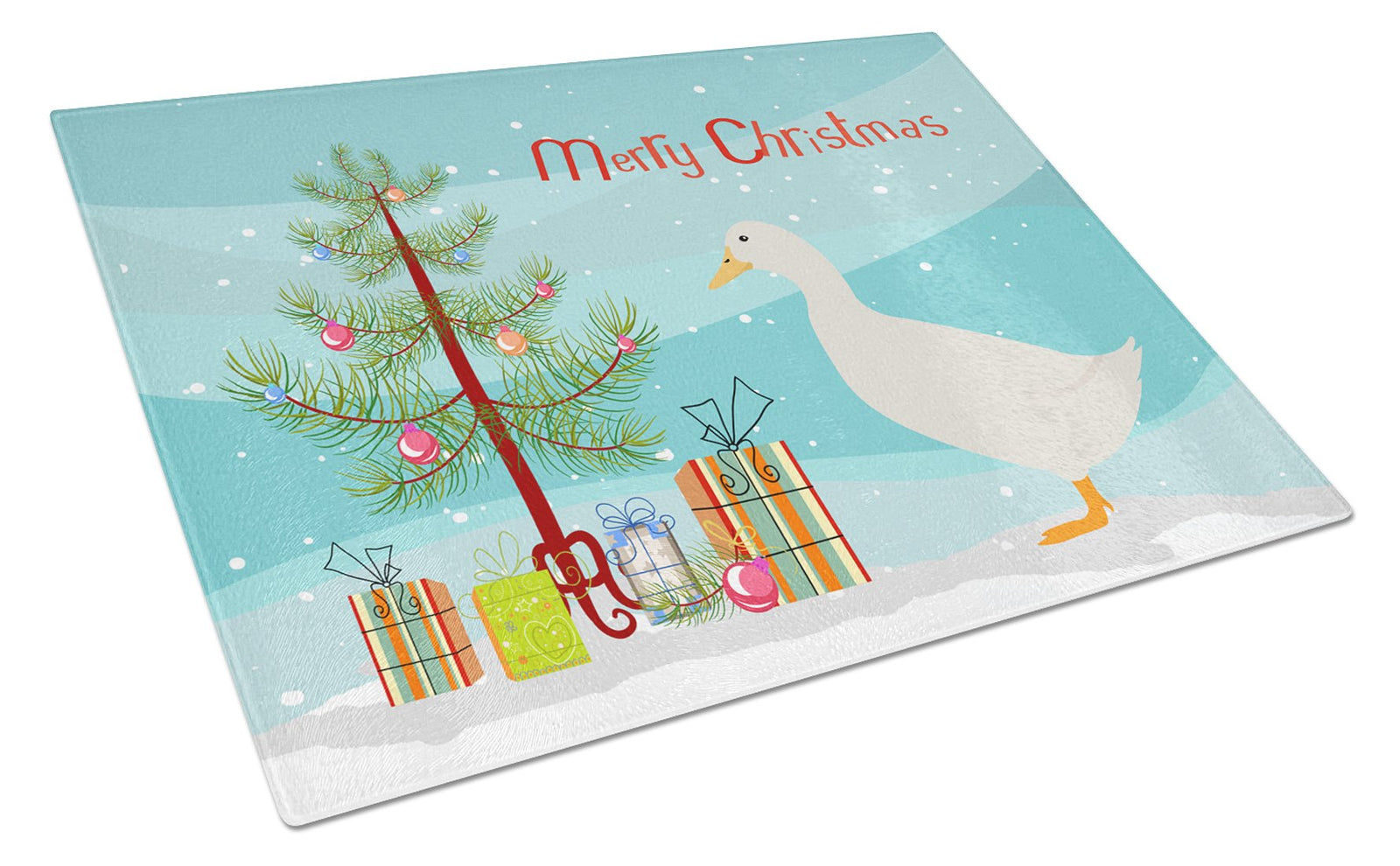 American Pekin Duck Christmas Glass Cutting Board Large BB9227LCB by Caroline's Treasures