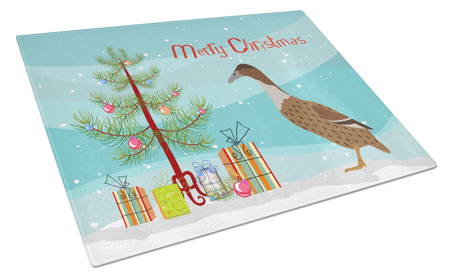 Dutch Hook Bill Duck Christmas Glass Cutting Board Large BB9228LCB by Caroline's Treasures