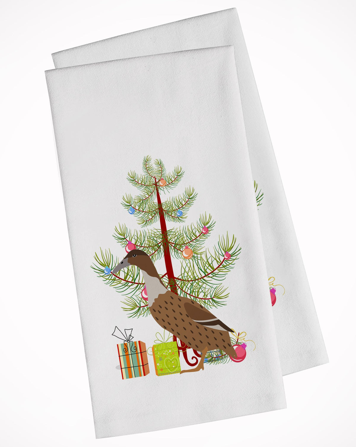 Dutch Hook Bill Duck Christmas White Kitchen Towel Set of 2 BB9228WTKT by Caroline&#39;s Treasures