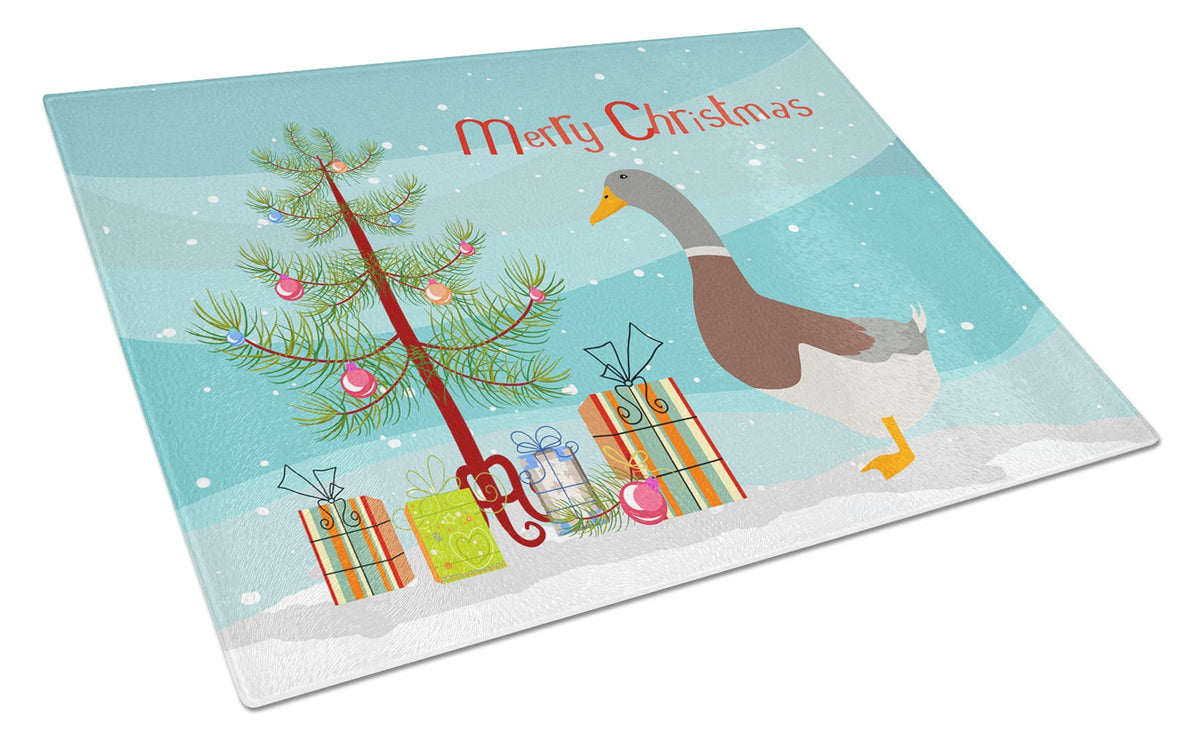 Saxony Sachsenente Duck Christmas Glass Cutting Board Large BB9230LCB by Caroline&#39;s Treasures