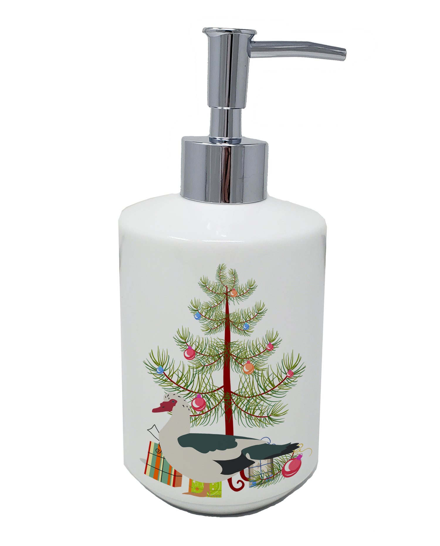 Buy this Muscovy Duck Christmas Ceramic Soap Dispenser