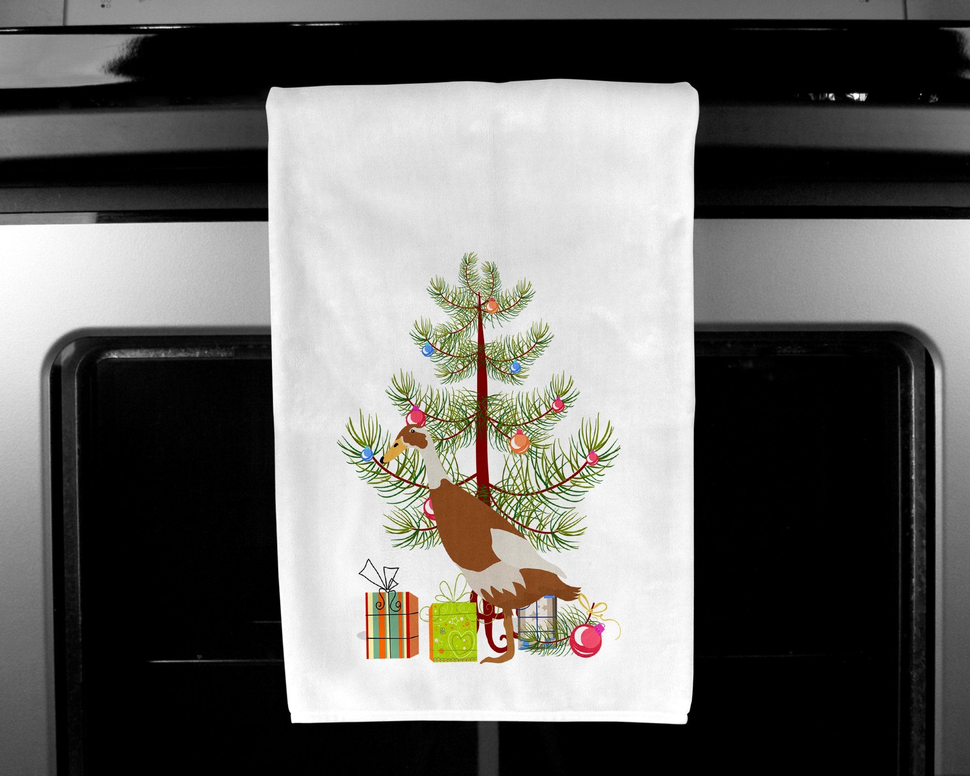 Indian Runner Duck Christmas White Kitchen Towel Set of 2 BB9232WTKT by Caroline's Treasures