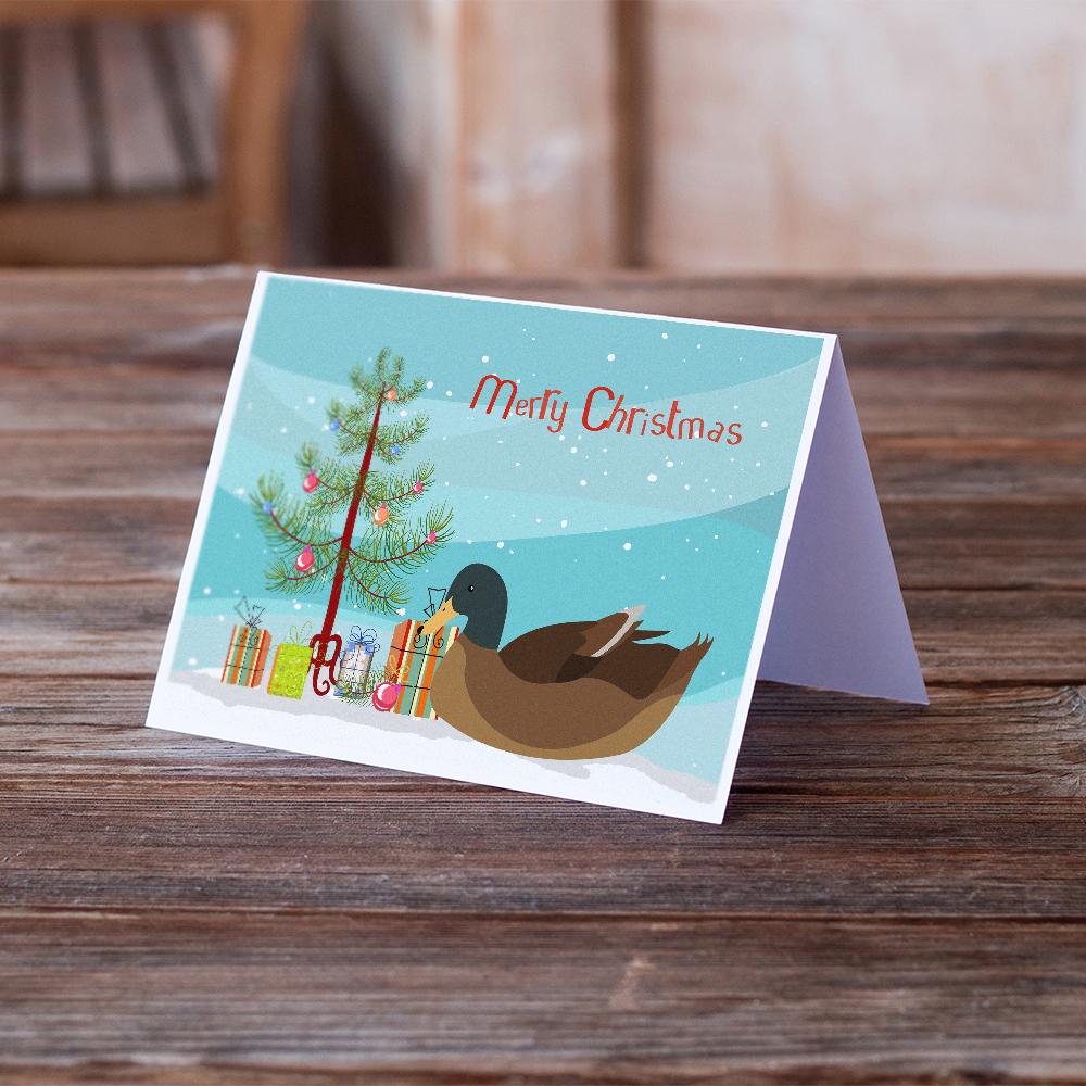 Buy this Khaki Campbell Duck Christmas Greeting Cards and Envelopes Pack of 8