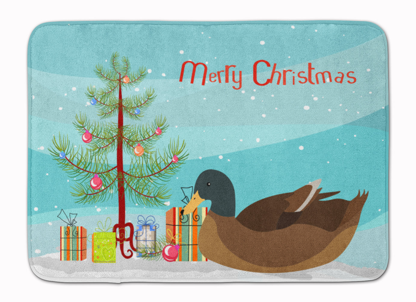 Khaki Campbell Duck Christmas Machine Washable Memory Foam Mat BB9233RUG - the-store.com