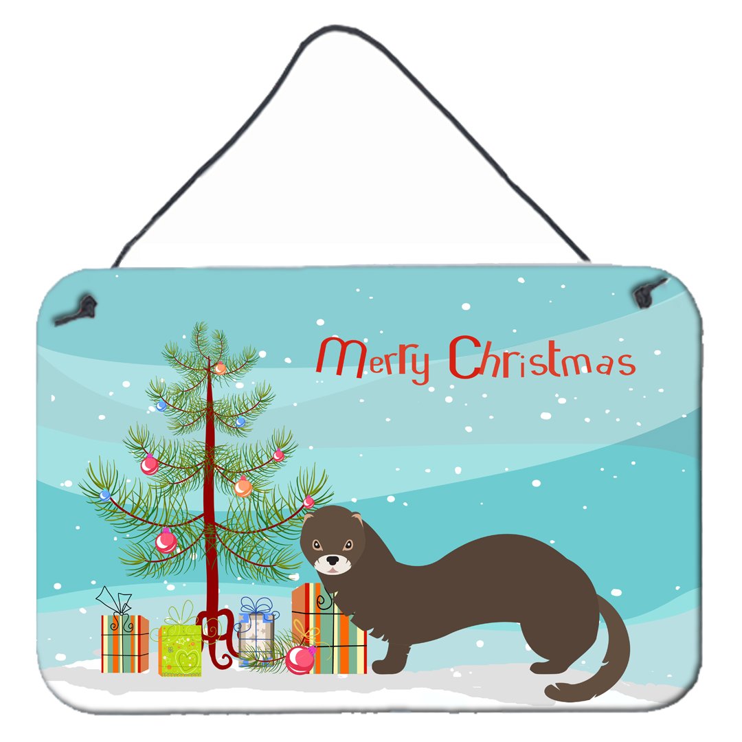 Russian or European Mink Christmas Wall or Door Hanging Prints BB9235DS812 by Caroline&#39;s Treasures