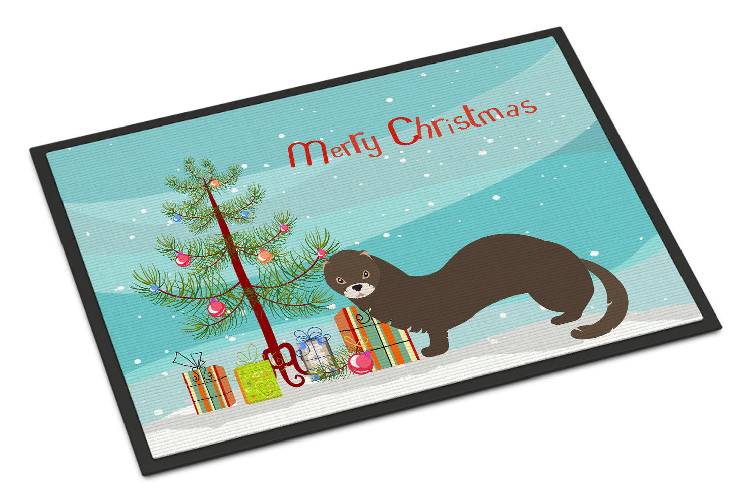 Russian or European Mink Christmas Indoor or Outdoor Mat 18x27 BB9235MAT - the-store.com