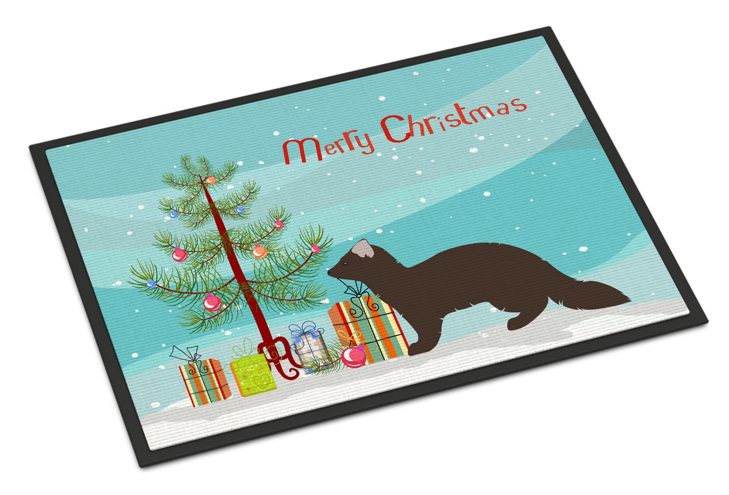 Sable Marten Christmas Indoor or Outdoor Mat 24x36 BB9236JMAT by Caroline's Treasures