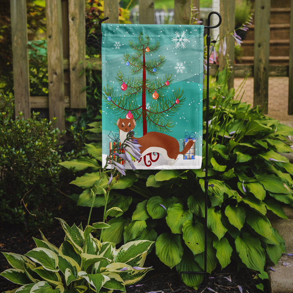 Weasel Christmas Flag Garden Size BB9237GF  the-store.com.