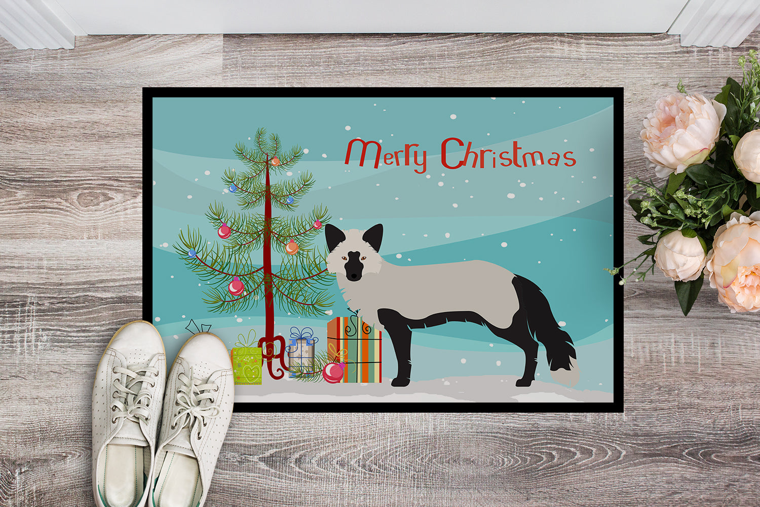 Silver Fox Christmas Indoor or Outdoor Mat 18x27 BB9238MAT - the-store.com