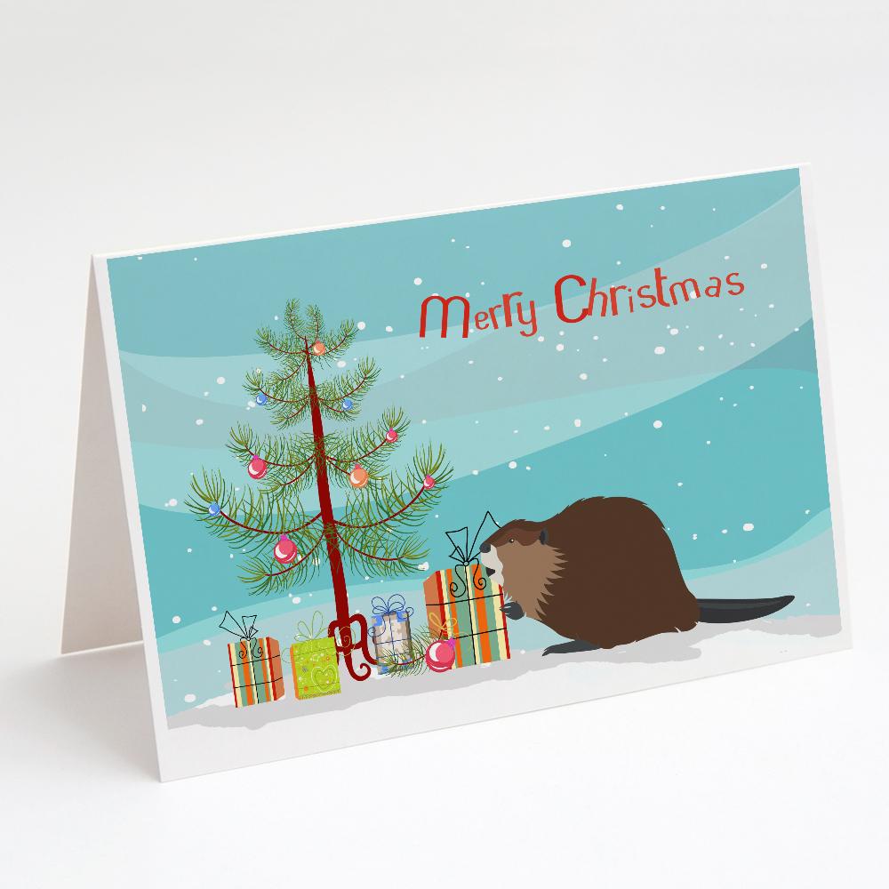 Buy this Eurasian Beaver Christmas Greeting Cards and Envelopes Pack of 8