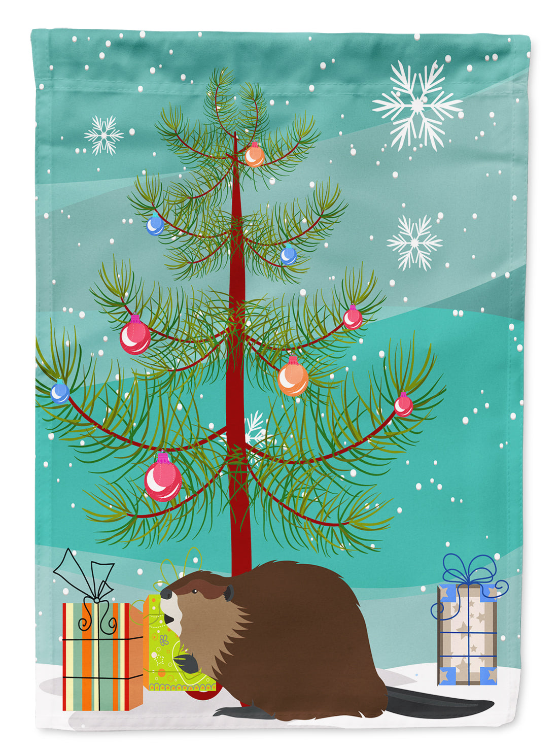 Eurasian Beaver Christmas Flag Garden Size BB9240GF  the-store.com.