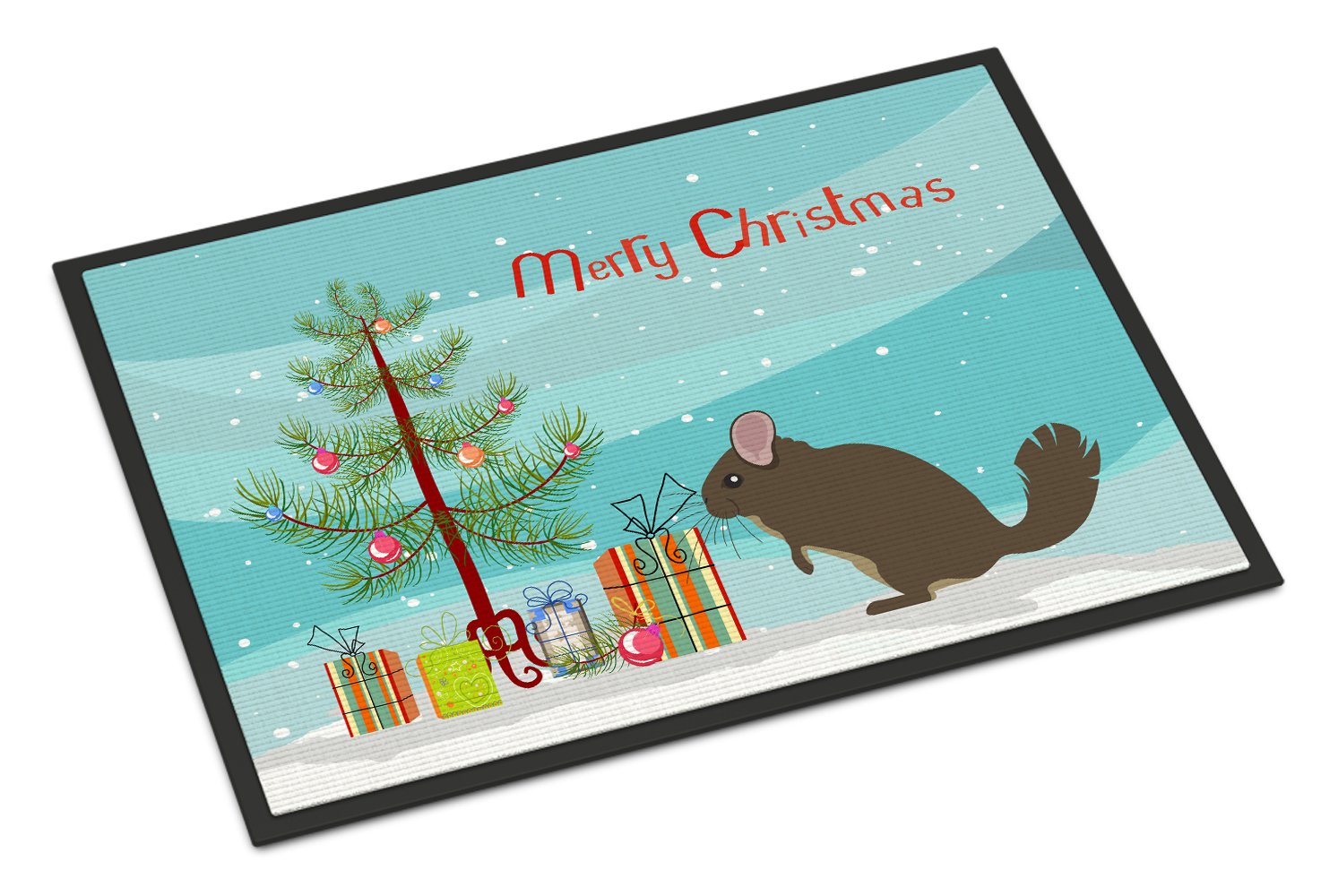 Chinchilla Christmas Indoor or Outdoor Mat 24x36 BB9242JMAT by Caroline's Treasures