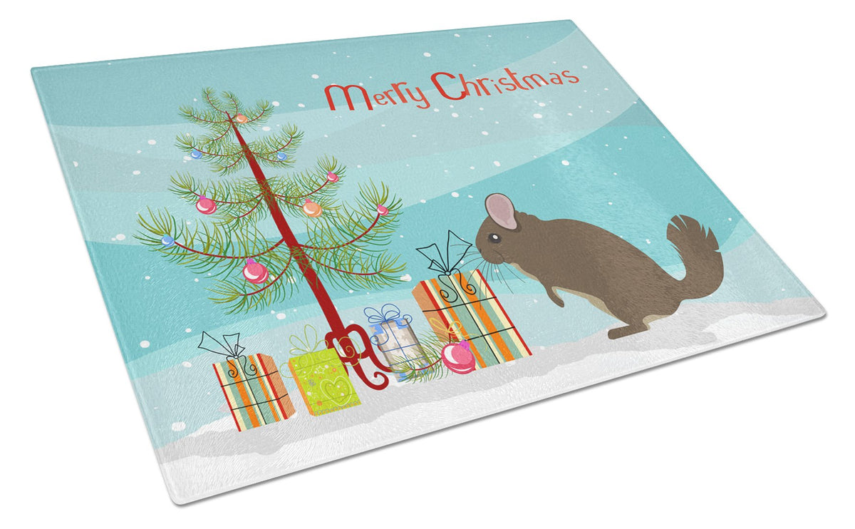 Chinchilla Christmas Glass Cutting Board Large BB9242LCB by Caroline&#39;s Treasures