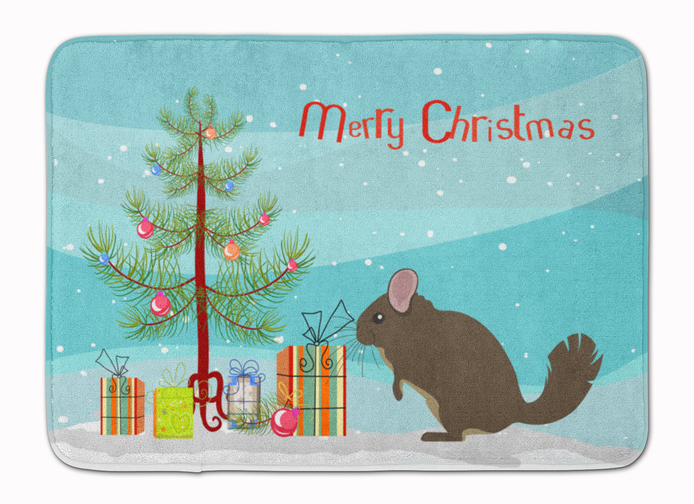 Chinchilla Christmas Machine Washable Memory Foam Mat BB9242RUG - the-store.com