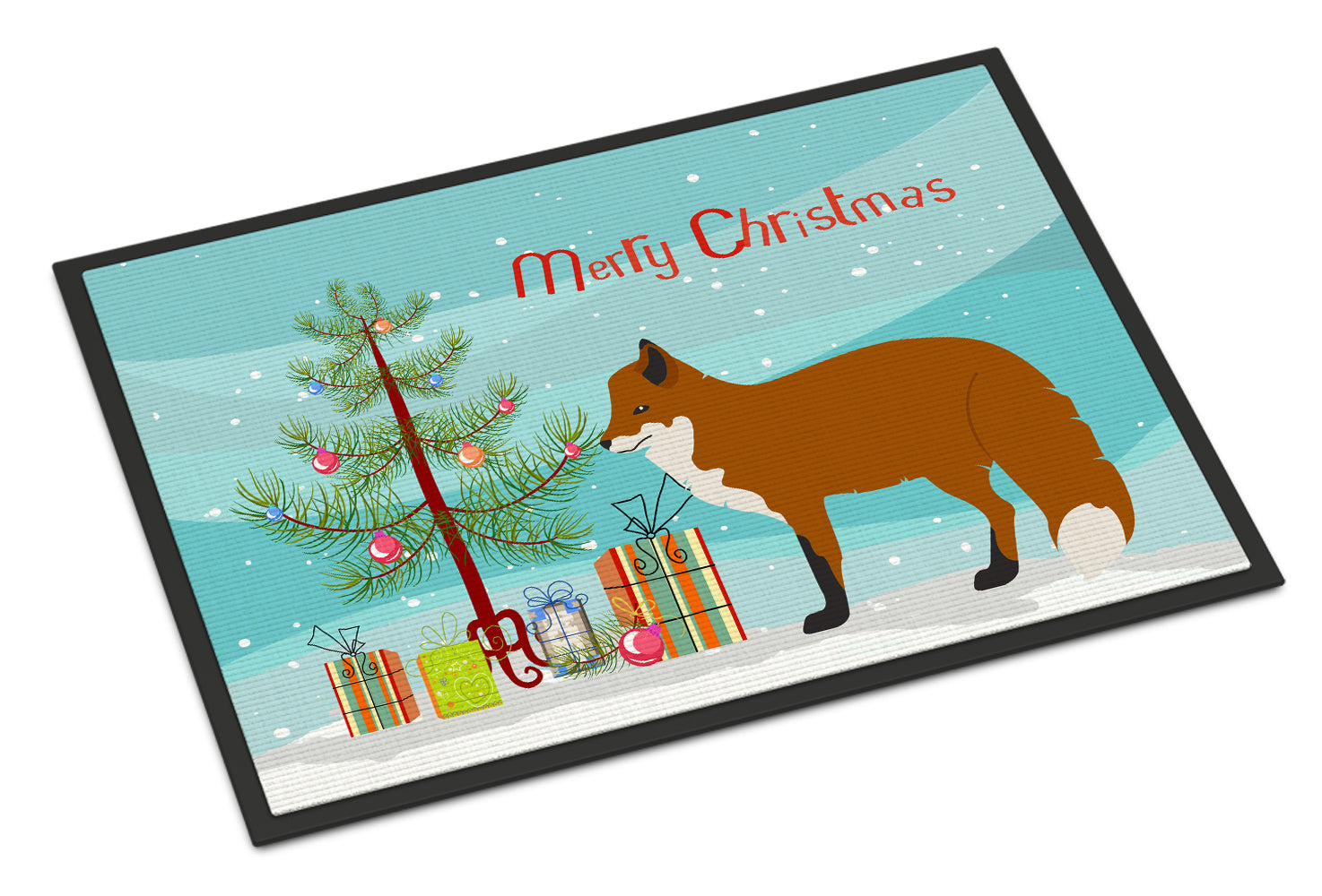 Red Fox Christmas Indoor or Outdoor Mat 18x27 BB9243MAT - the-store.com