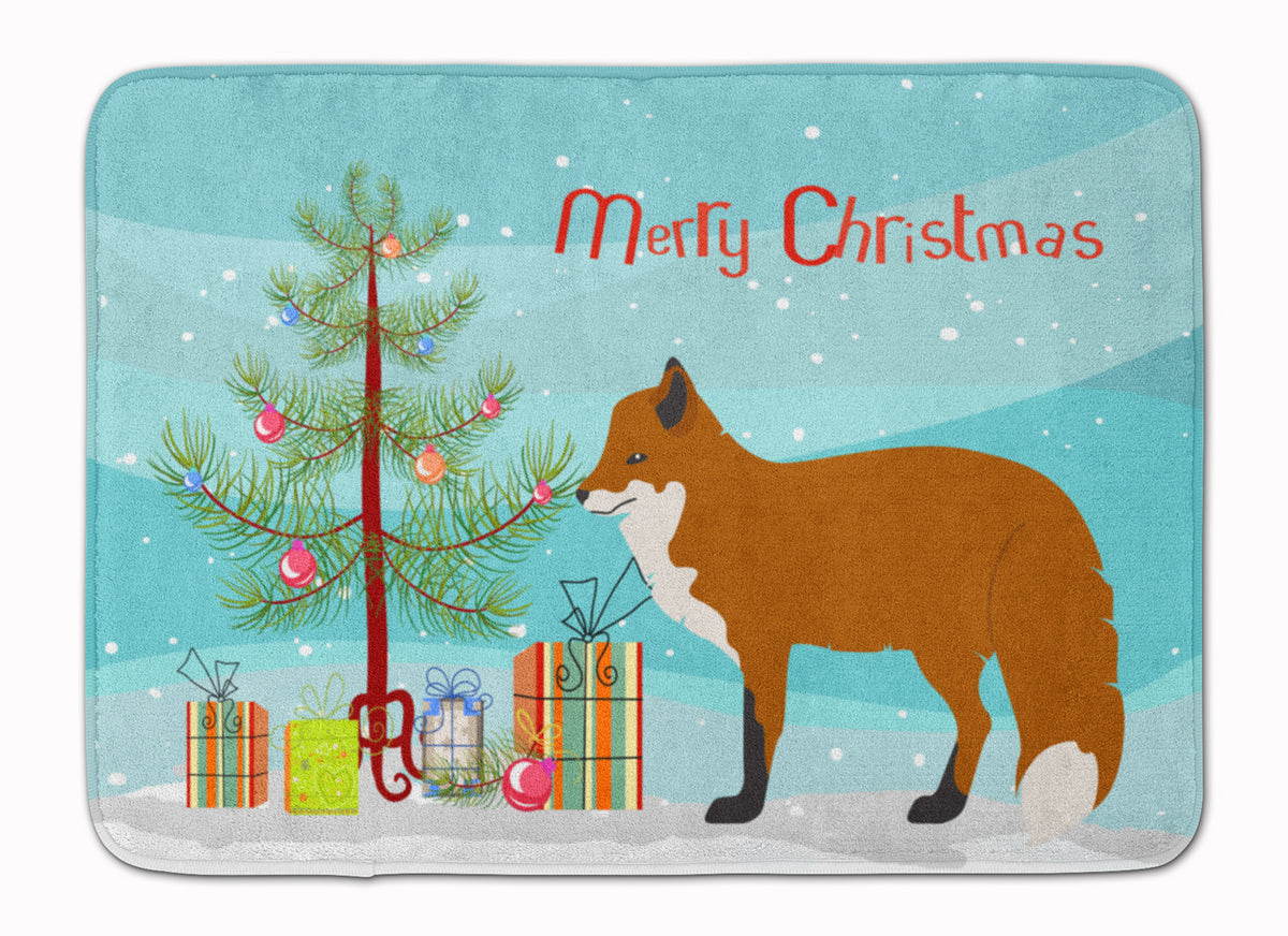 Red Fox Christmas Machine Washable Memory Foam Mat BB9243RUG - the-store.com