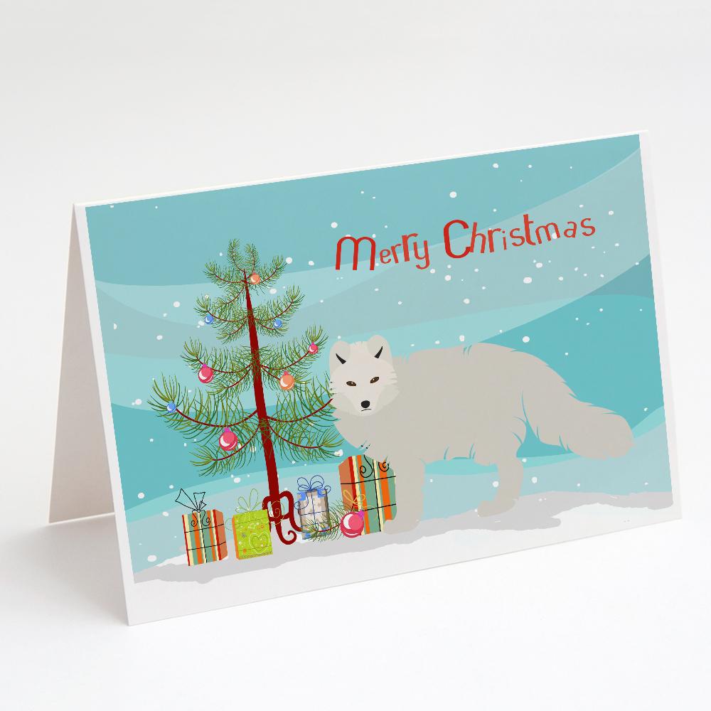 Buy this White Arctic Fox Christmas Greeting Cards and Envelopes Pack of 8