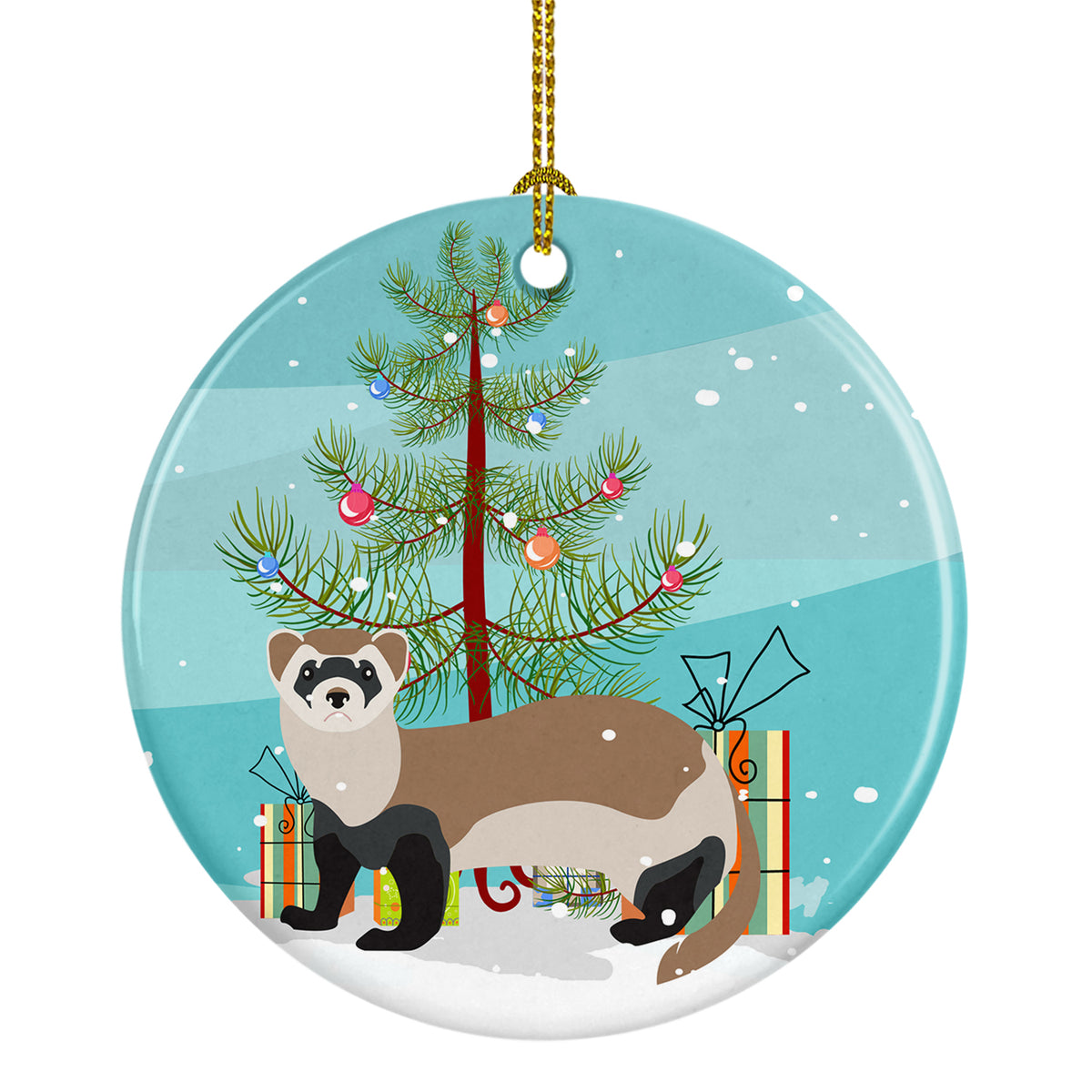 Ferret Christmas Ceramic Ornament BB9245CO1 - the-store.com