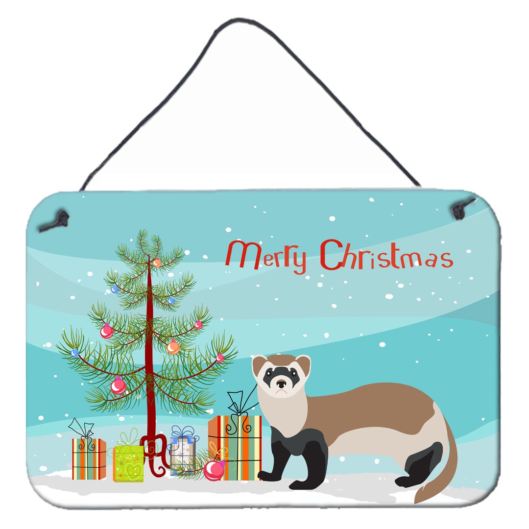 Ferret Christmas Wall or Door Hanging Prints BB9245DS812 by Caroline's Treasures