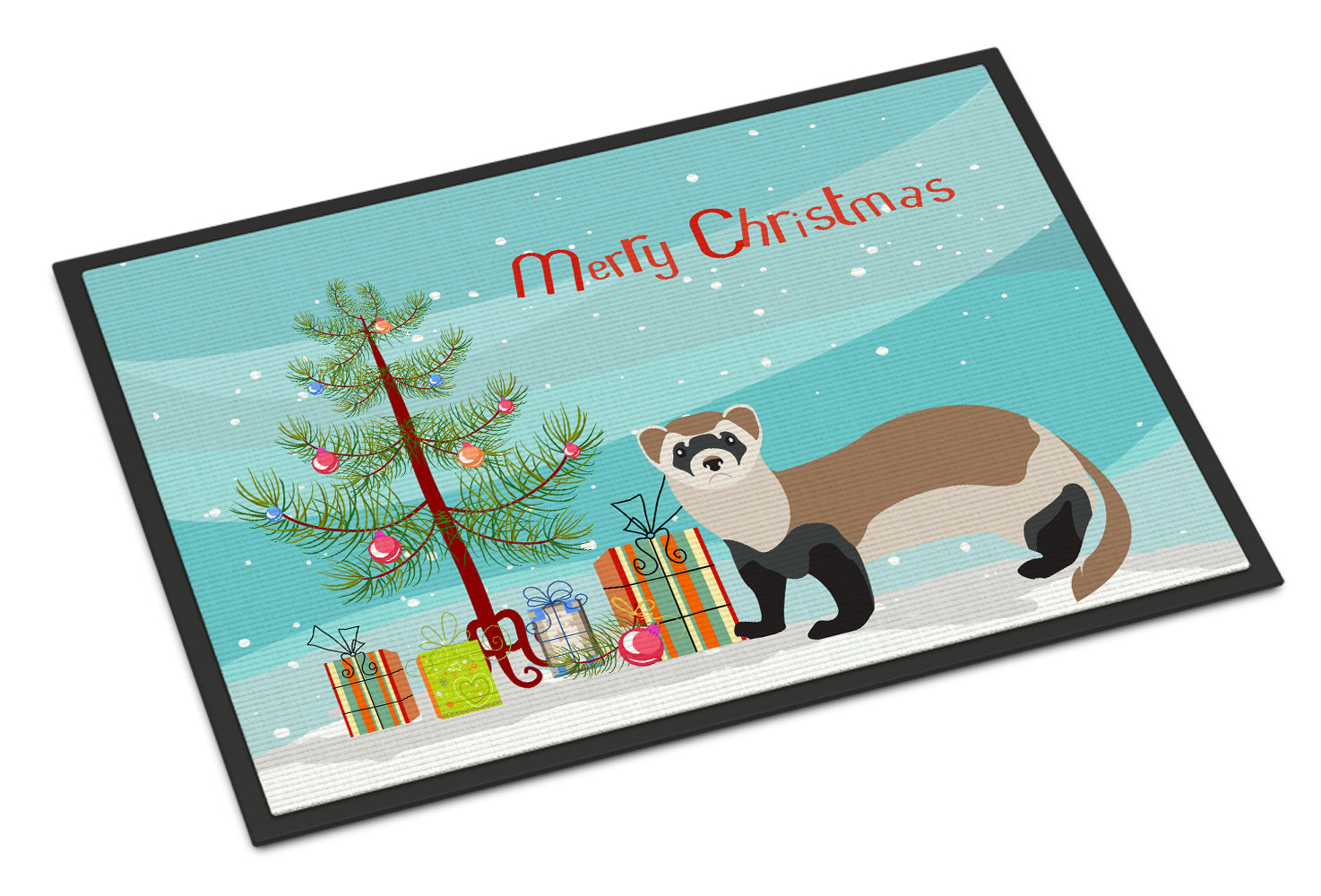 Ferret Christmas Indoor or Outdoor Mat 18x27 BB9245MAT - the-store.com