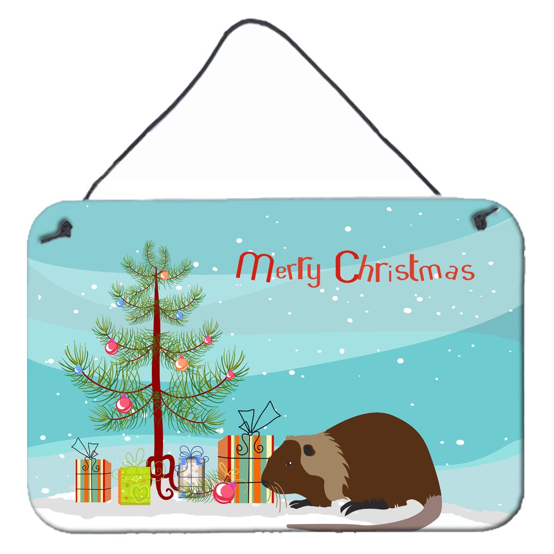 Coypu Nutria River Rat Christmas Wall or Door Hanging Prints BB9246DS812 by Caroline's Treasures