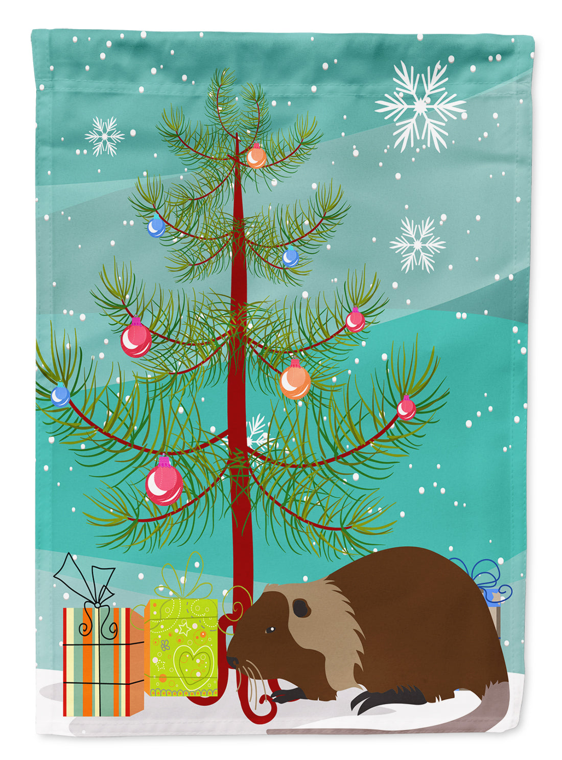 Coypu Nutria River Rat Christmas Flag Garden Size BB9246GF  the-store.com.