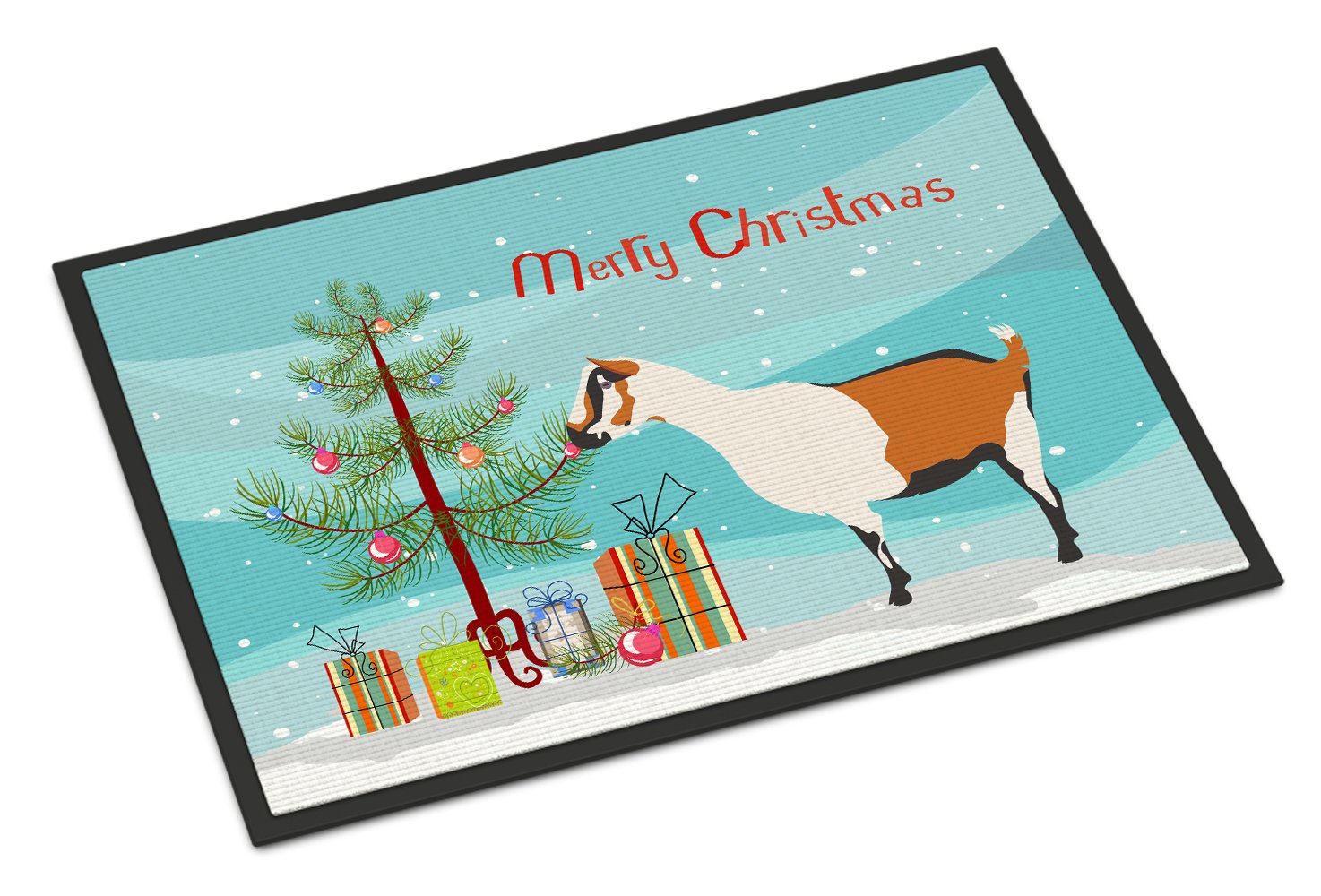 Alpine Goat Christmas Indoor or Outdoor Mat 24x36 BB9247JMAT by Caroline's Treasures