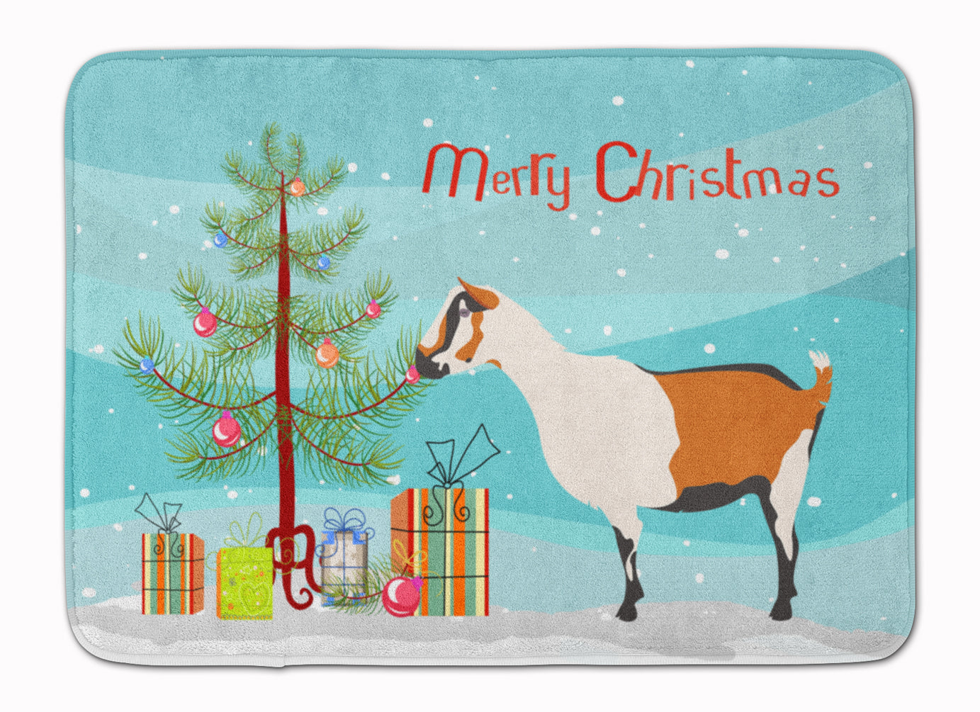 Alpine Goat Christmas Machine Washable Memory Foam Mat BB9247RUG - the-store.com