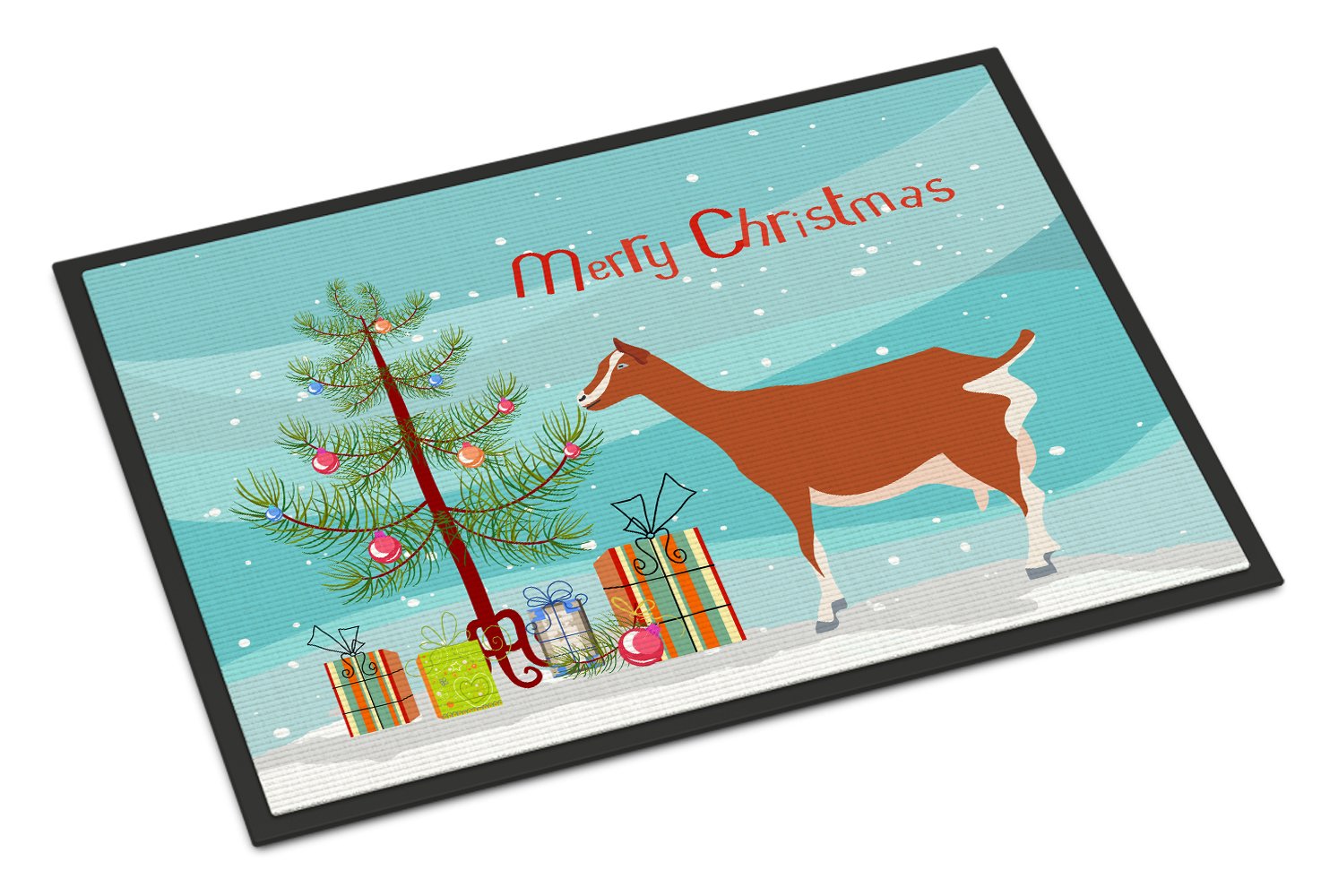 Toggenburger Goat Christmas Indoor or Outdoor Mat 24x36 BB9248JMAT by Caroline's Treasures