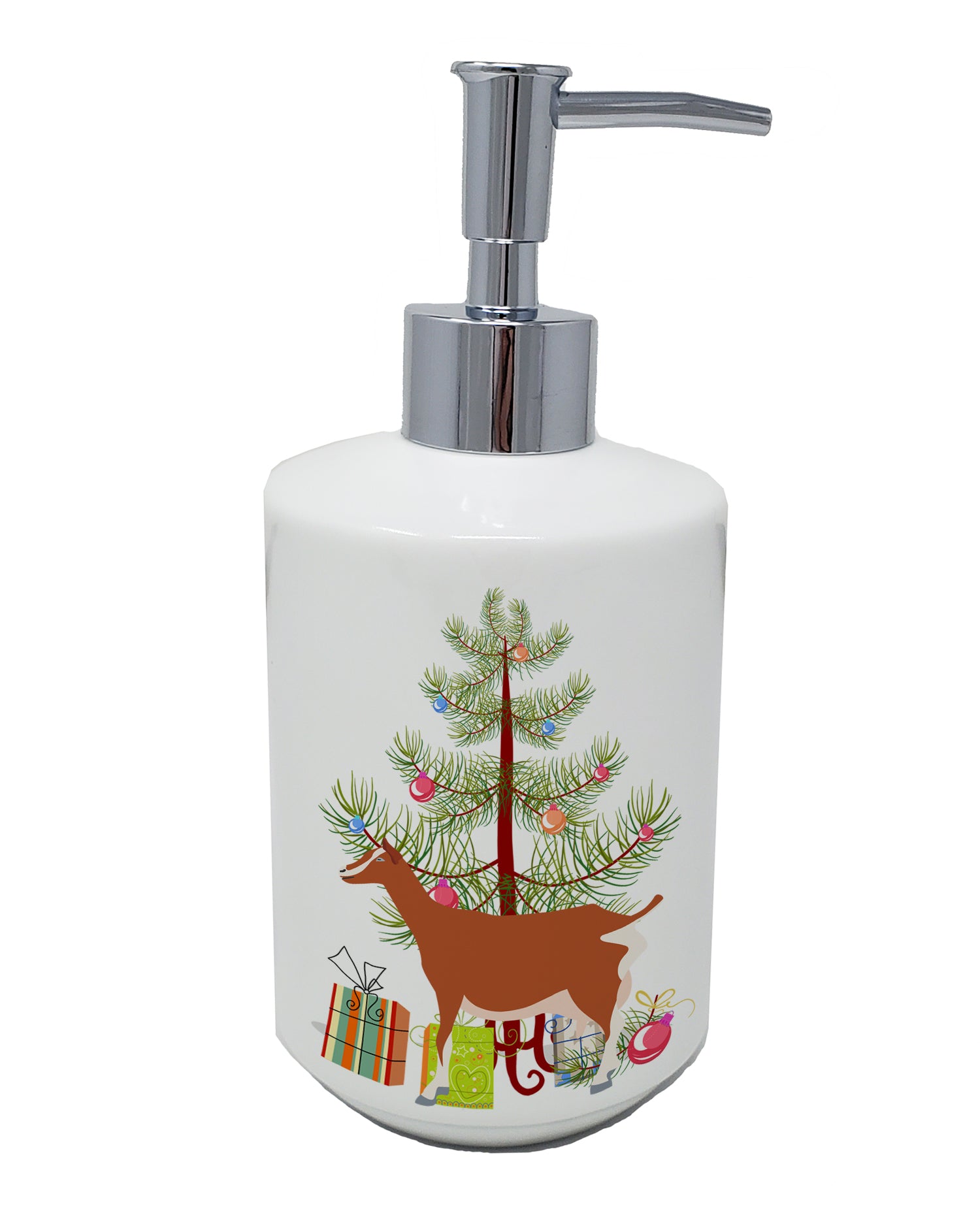 Buy this Toggenburger Goat Christmas Ceramic Soap Dispenser