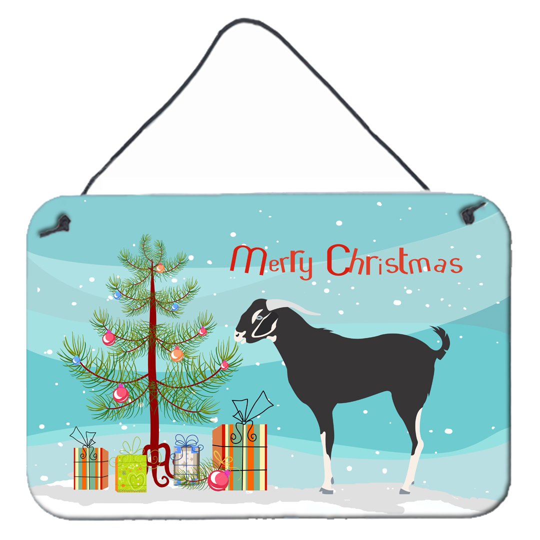 Black Bengal Goat Christmas Wall or Door Hanging Prints BB9251DS812 by Caroline's Treasures