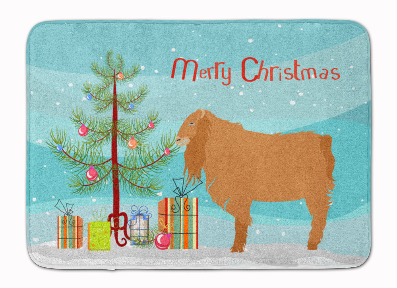 American Lamancha Goat Christmas Machine Washable Memory Foam Mat BB9252RUG - the-store.com