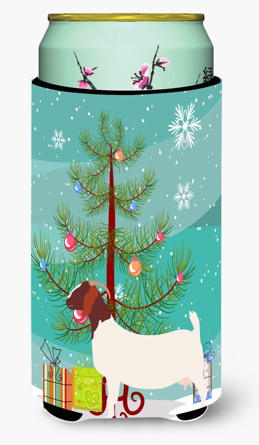 Boer Goat Christmas Tall Boy Beverage Insulator Hugger BB9253TBC by Caroline&#39;s Treasures