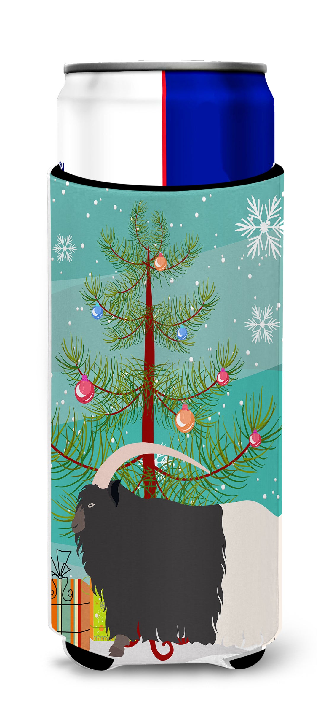 Welsh Black-Necked Goat Christmas  Ultra Hugger for slim cans BB9254MUK  the-store.com.