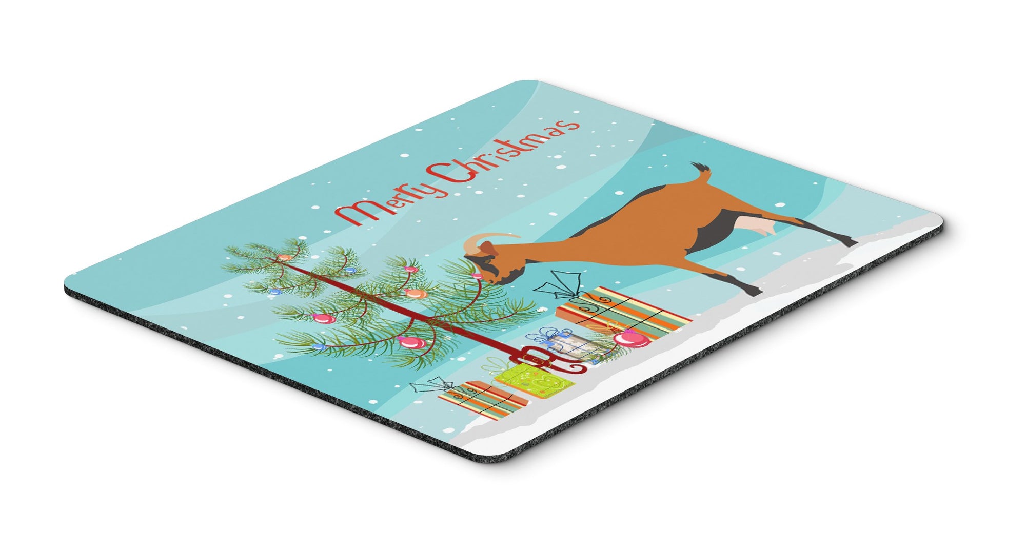 Oberhasli Goat Christmas Mouse Pad, Hot Pad or Trivet BB9255MP by Caroline's Treasures