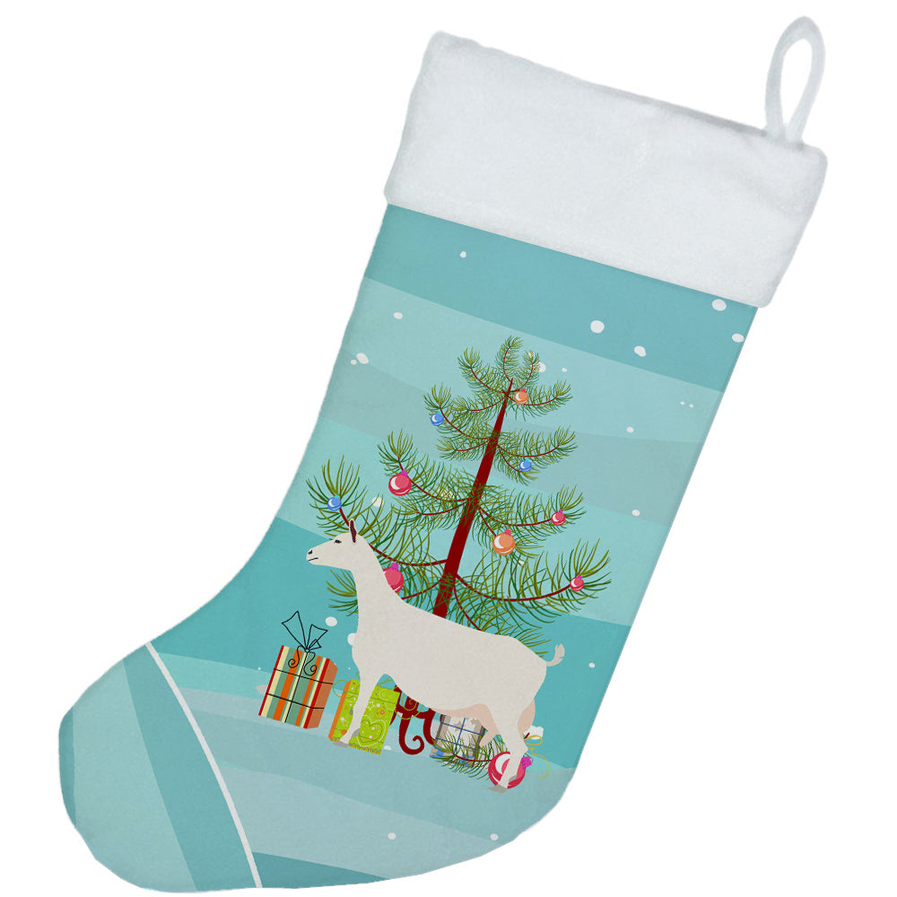 Saanen Goat Christmas Christmas Stocking BB9256CS  the-store.com.