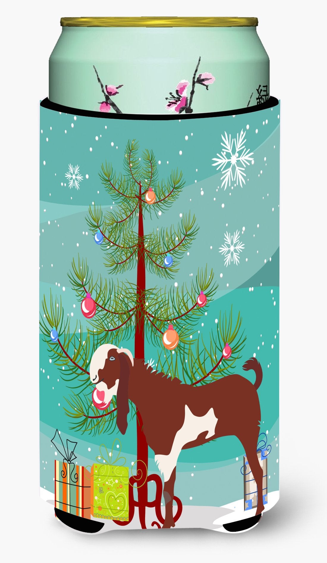 Jamnapari Goat Christmas Tall Boy Beverage Insulator Hugger BB9257TBC by Caroline's Treasures