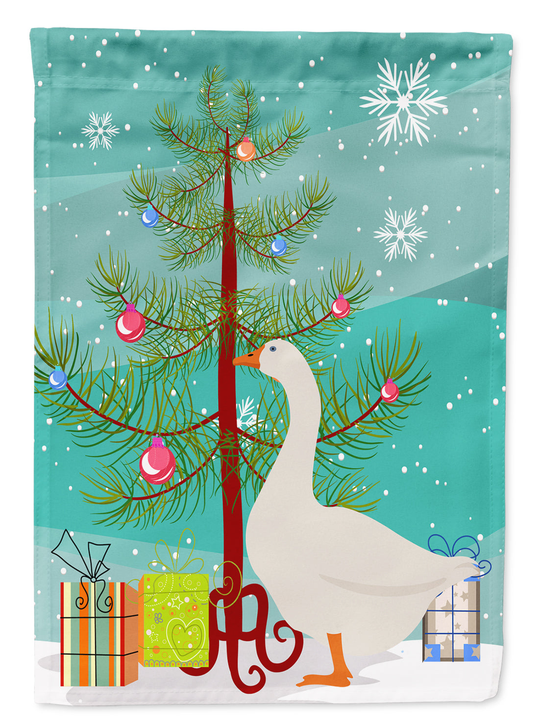 Embden Goose Christmas Flag Garden Size BB9259GF  the-store.com.