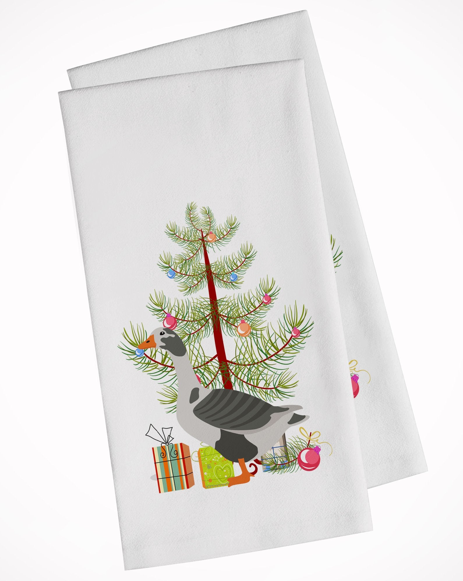 West of England Goose Christmas White Kitchen Towel Set of 2 BB9262WTKT by Caroline's Treasures