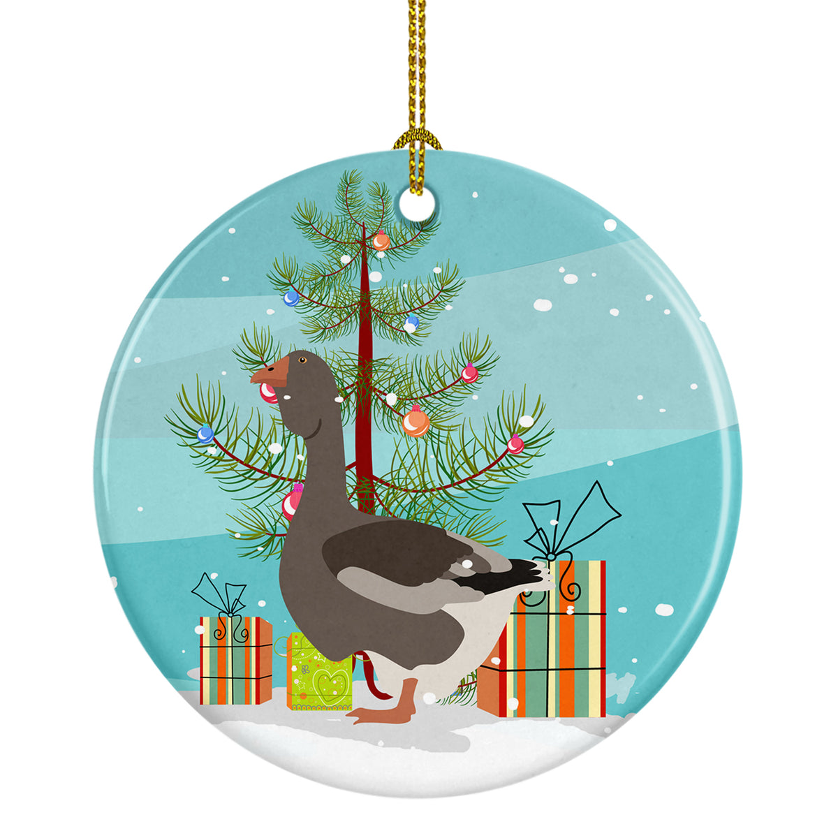 Toulouse Goose Christmas Ceramic Ornament BB9264CO1 - the-store.com